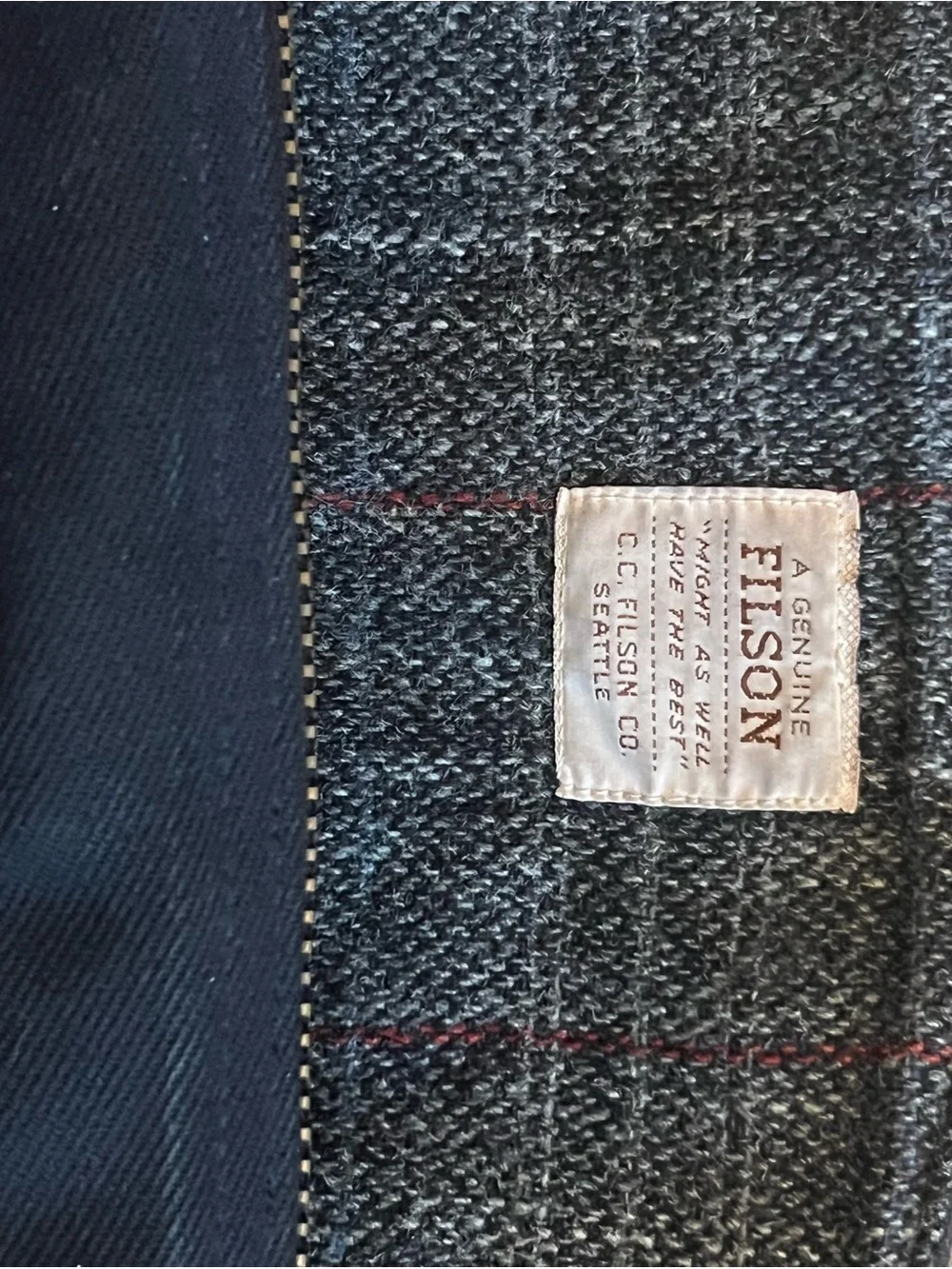 Original Filson Navy Tweed Briefcase